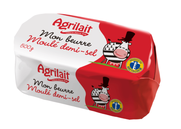 Beurre demi-sel de Bretagne en plaquette 250g - Agrilait