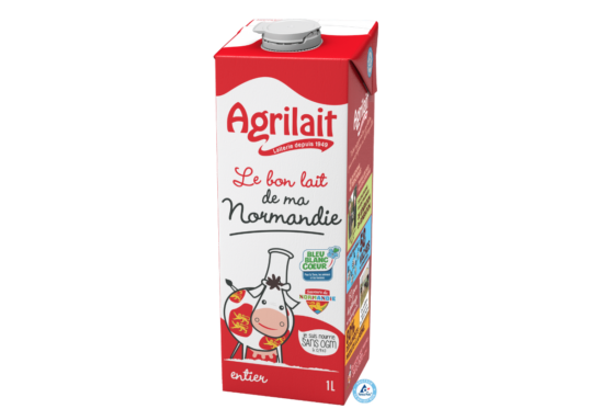 Lait entier Bleu-Blanc-Cœur sans OGM de Normandie