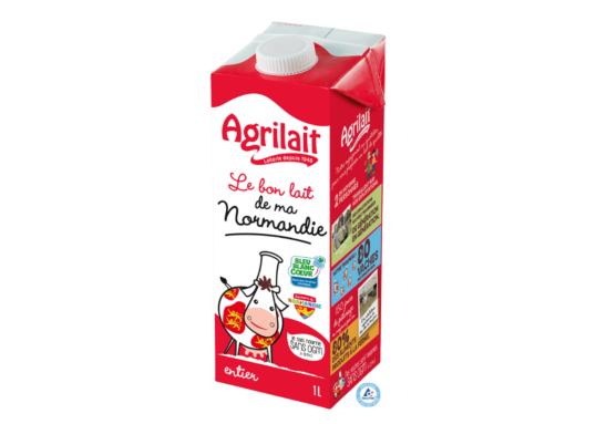 Lait entier Bleu-Blanc-Cœur sans OGM de Normandie