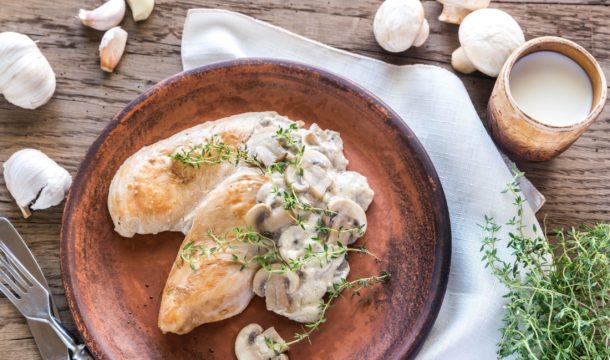 recette-escalope-aux-champignons-agrilait