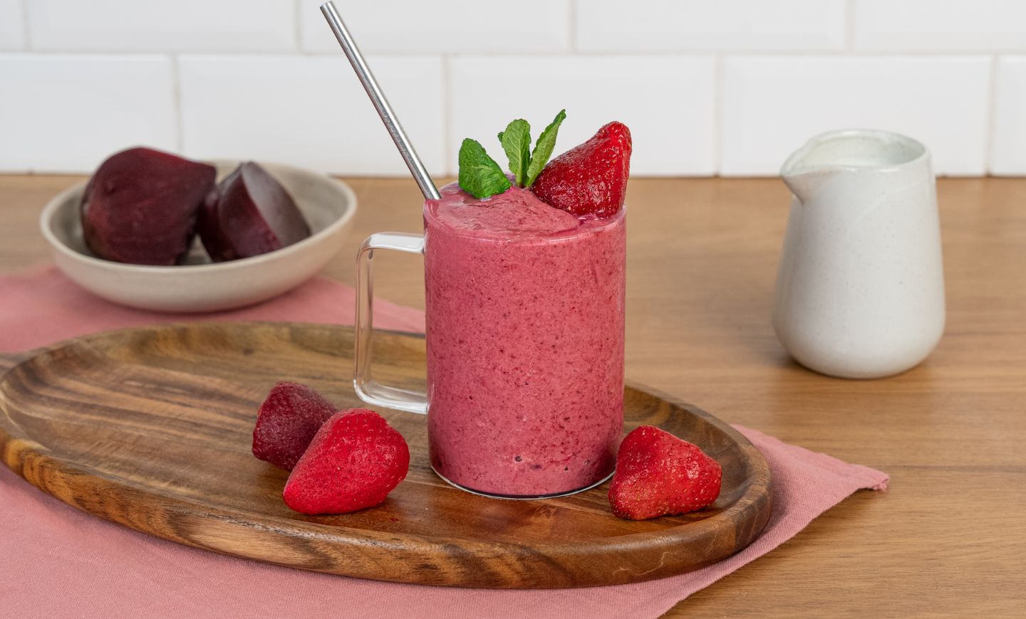 milkshake fraise betterave