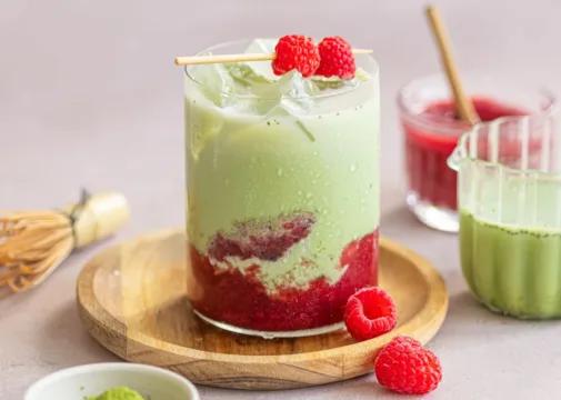 recette matcha framboise agrilait 2026