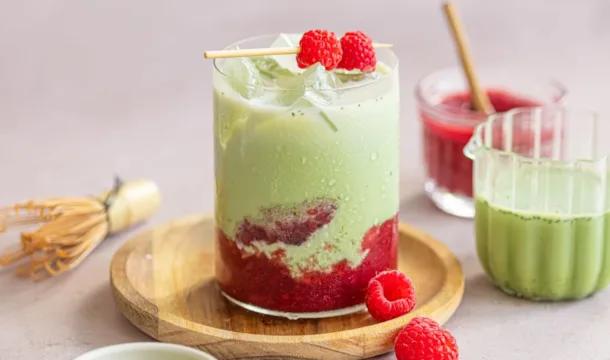 recette matcha framboise agrilait 2026